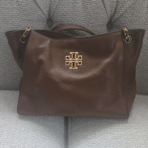 Tory Burch Brown Pebbled Leather Tote